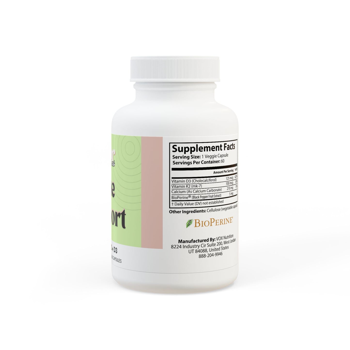 Vitamin K2 + D3 Supplement (60 Capsules)